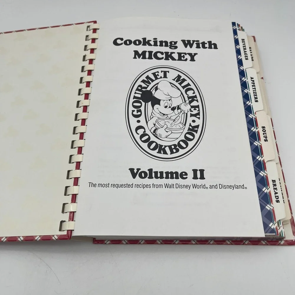 Disney Cooking With Mickey Gourmet Mickey Cookbook Volume II Spiral Bound